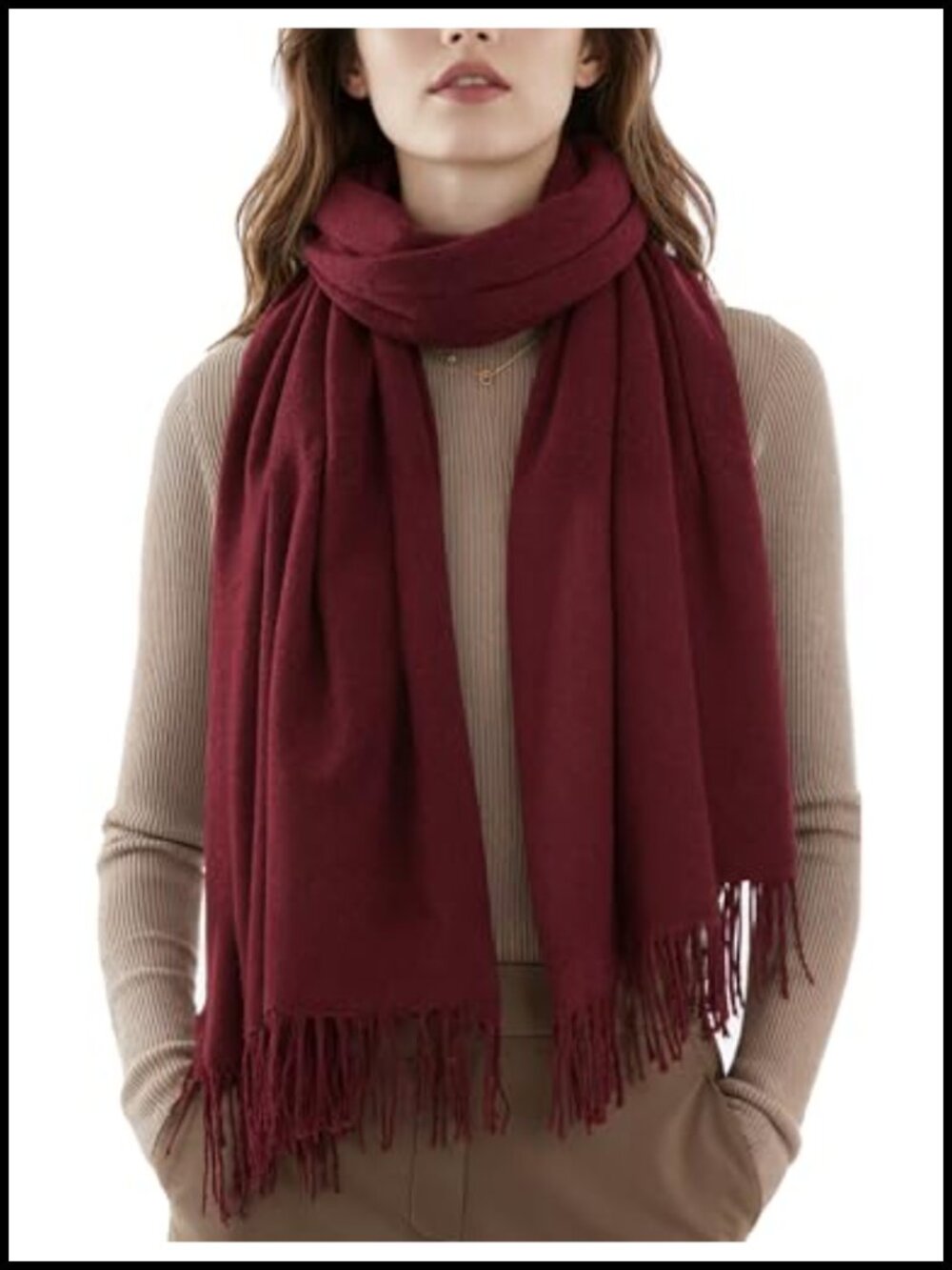 Cashmere Scarf Shawl Wrap Fashion Elegant Soft Scarf for Daily Wear Wedding